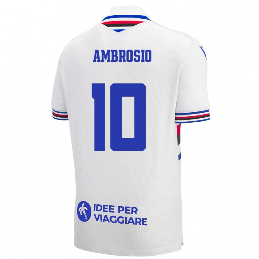 DanxenレディースAlfonso Ambrosio#10白、青、赤アウェイシャツ2025/26ジャージーユニフォーム