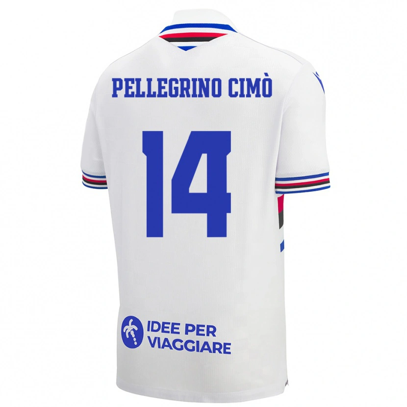 DanxenレディースGiada Pellegrino Cimò#14白、青、赤アウェイシャツ2025/26ジャージーユニフォーム