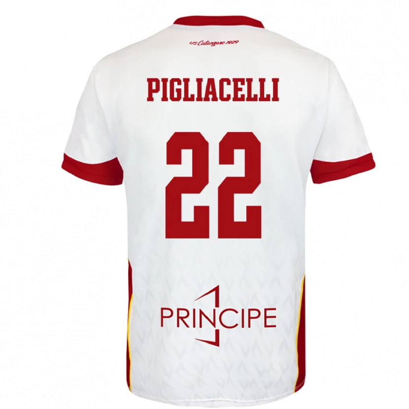 DanxenレディースMirko Pigliacelli#22白と赤アウェイシャツ2025/26ジャージーユニフォーム