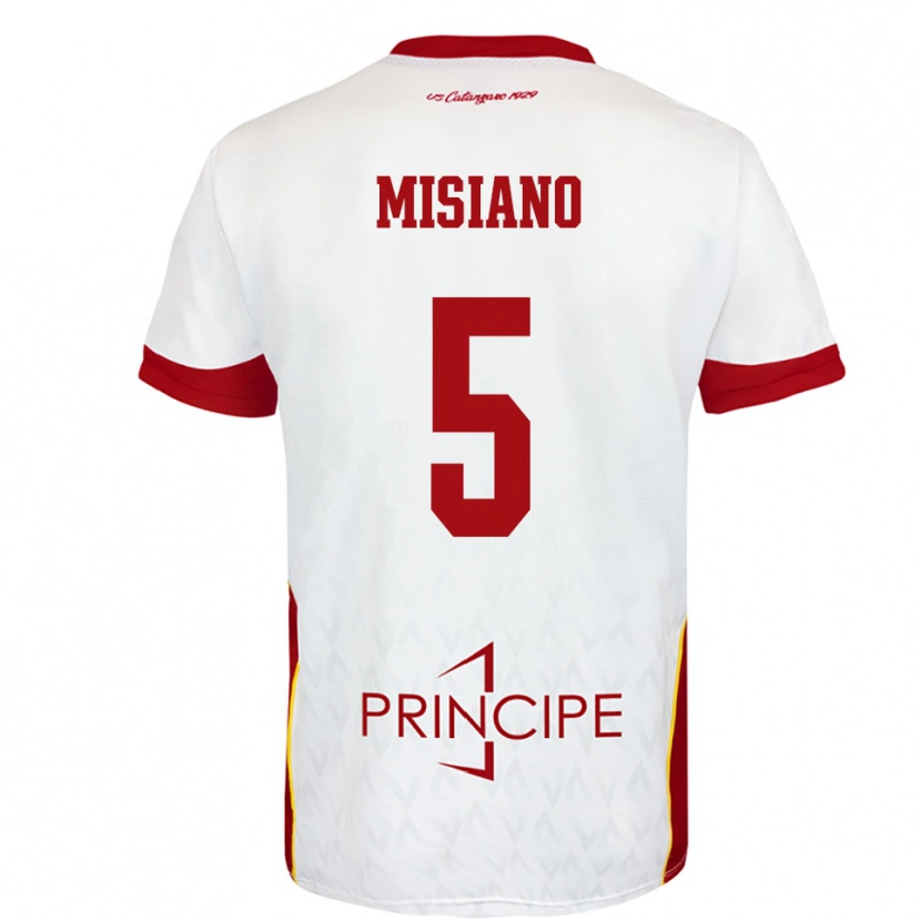 DanxenレディースFrancesco Misiano#5白と赤アウェイシャツ2025/26ジャージーユニフォーム