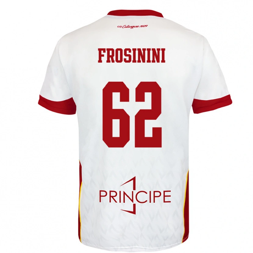 DanxenレディースRuggero Frosinini#62白と赤アウェイシャツ2025/26ジャージーユニフォーム