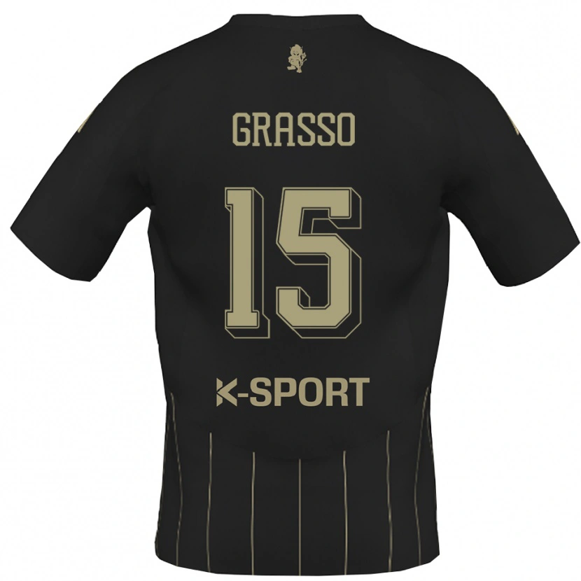 DanxenレディースAgostino Grasso#15グレー 白アウェイシャツ2025/26ジャージーユニフォーム