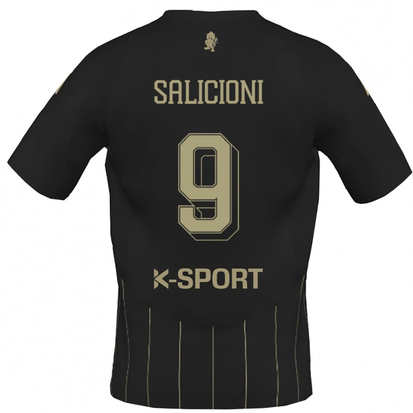 DanxenレディースFausto Salicioni#9グレー 白アウェイシャツ2025/26ジャージーユニフォーム