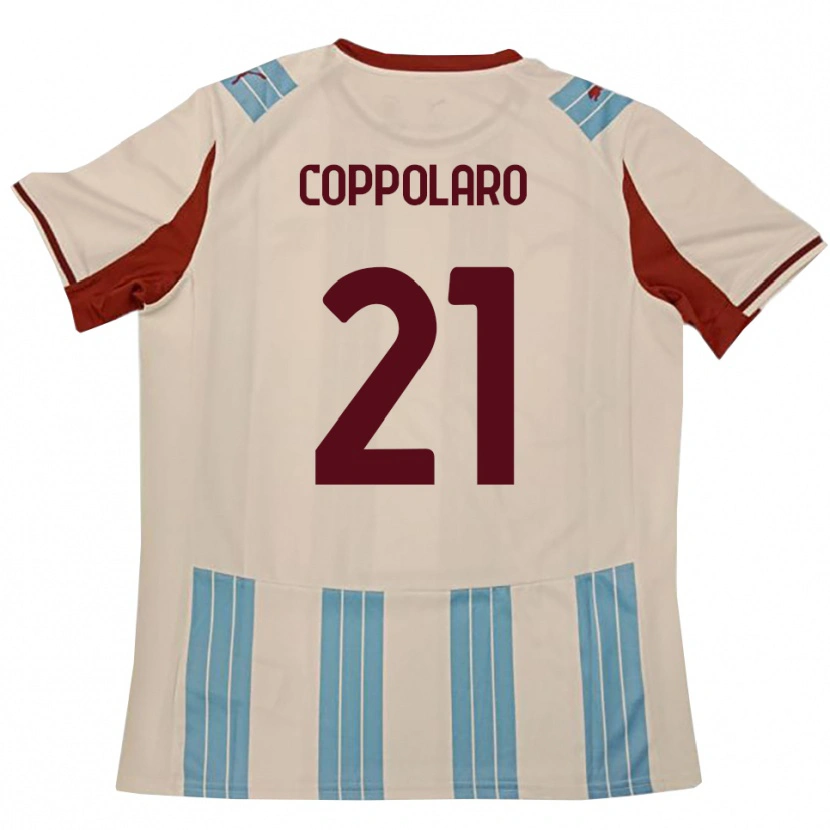 DanxenレディースMauro Coppolaro#21水色と白アウェイシャツ2025/26ジャージーユニフォーム