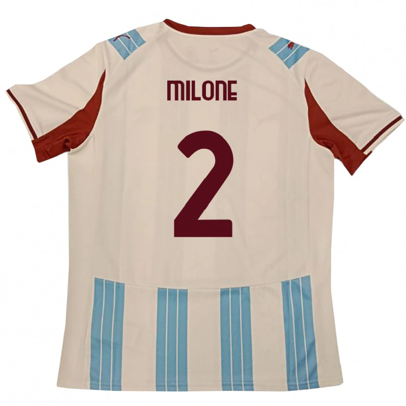 DanxenレディースGabriele Milone#2水色と白アウェイシャツ2025/26ジャージーユニフォーム