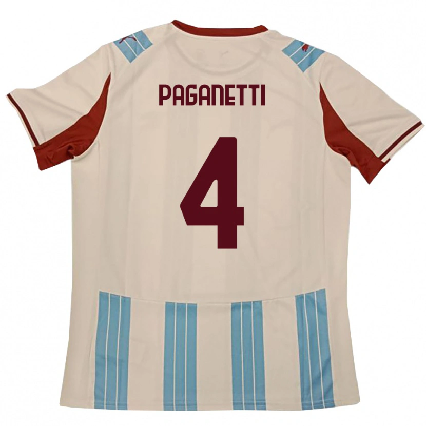 DanxenレディースGiacomo Paganetti#4水色と白アウェイシャツ2025/26ジャージーユニフォーム