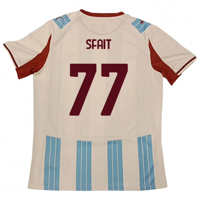 DanxenレディースAndres Sfait#77水色と白アウェイシャツ2025/26ジャージーユニフォーム