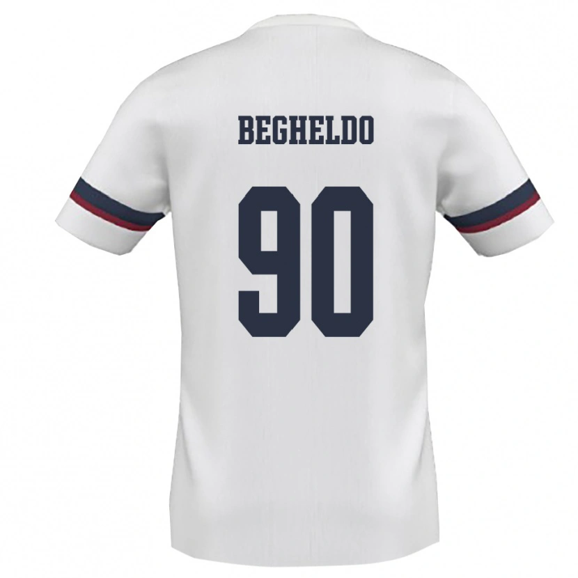 DanxenレディースGianmarco Begheldo#90白と赤アウェイシャツ2025/26ジャージーユニフォーム
