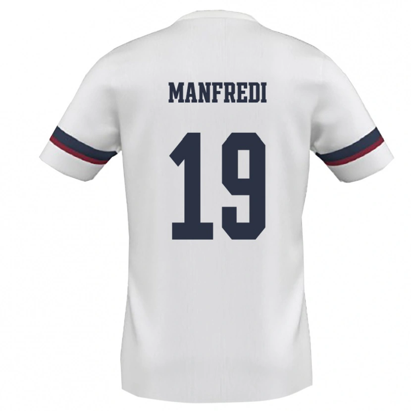 DanxenレディースAntonio Manfredi#19白と赤アウェイシャツ2025/26ジャージーユニフォーム