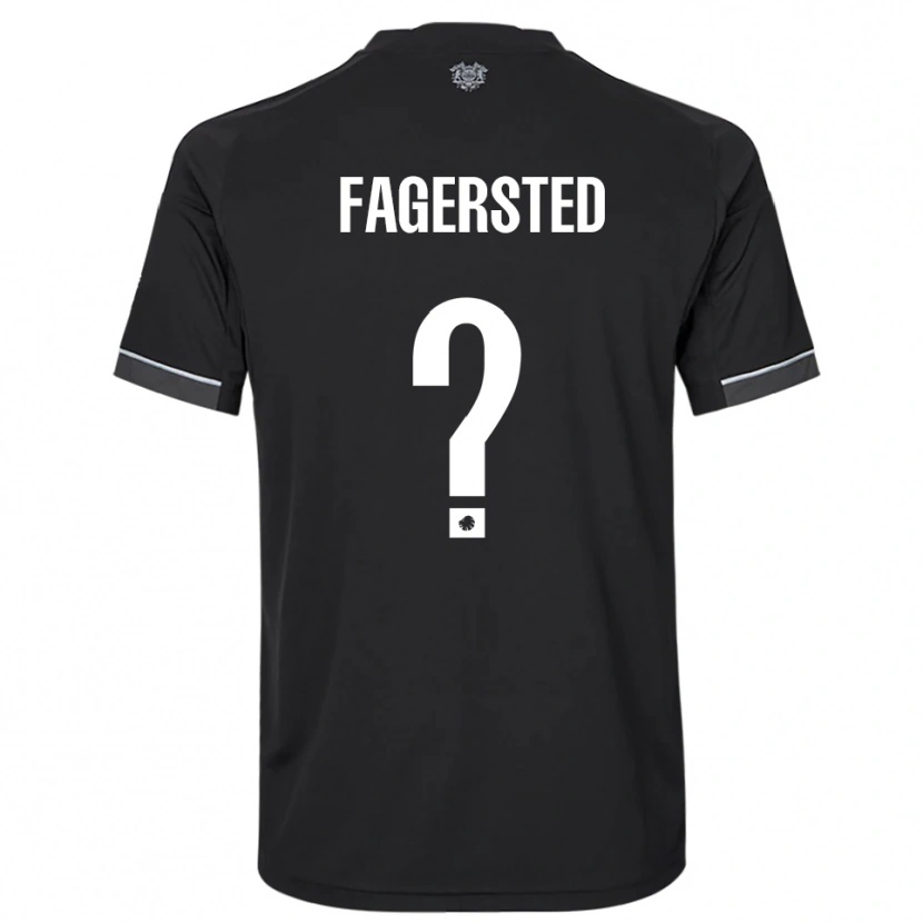 DanxenレディースJohan Fagersted#0黒と白アウェイシャツ2025/26ジャージーユニフォーム