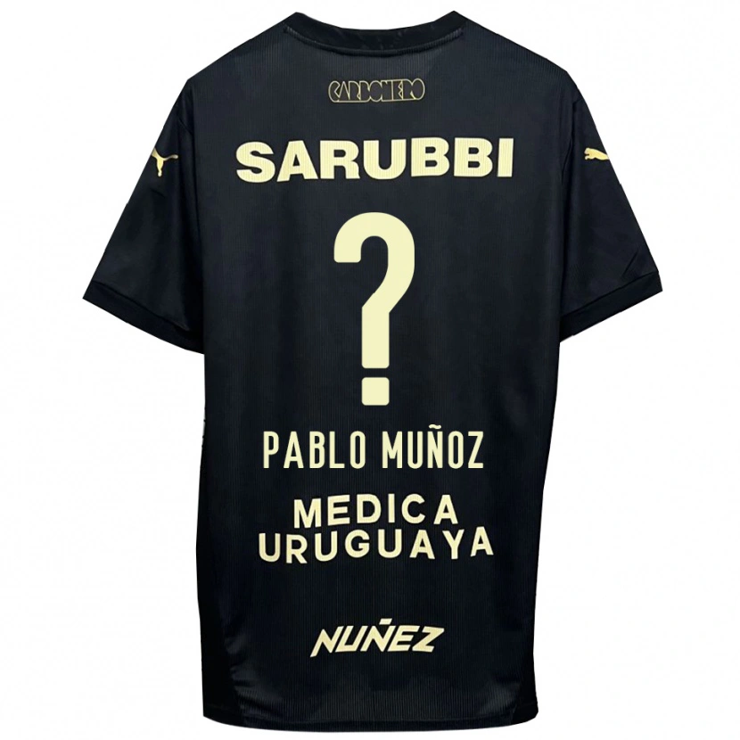 DanxenレディースJuan Pablo Muñoz#0黒と金色アウェイシャツ2025/26ジャージーユニフォーム