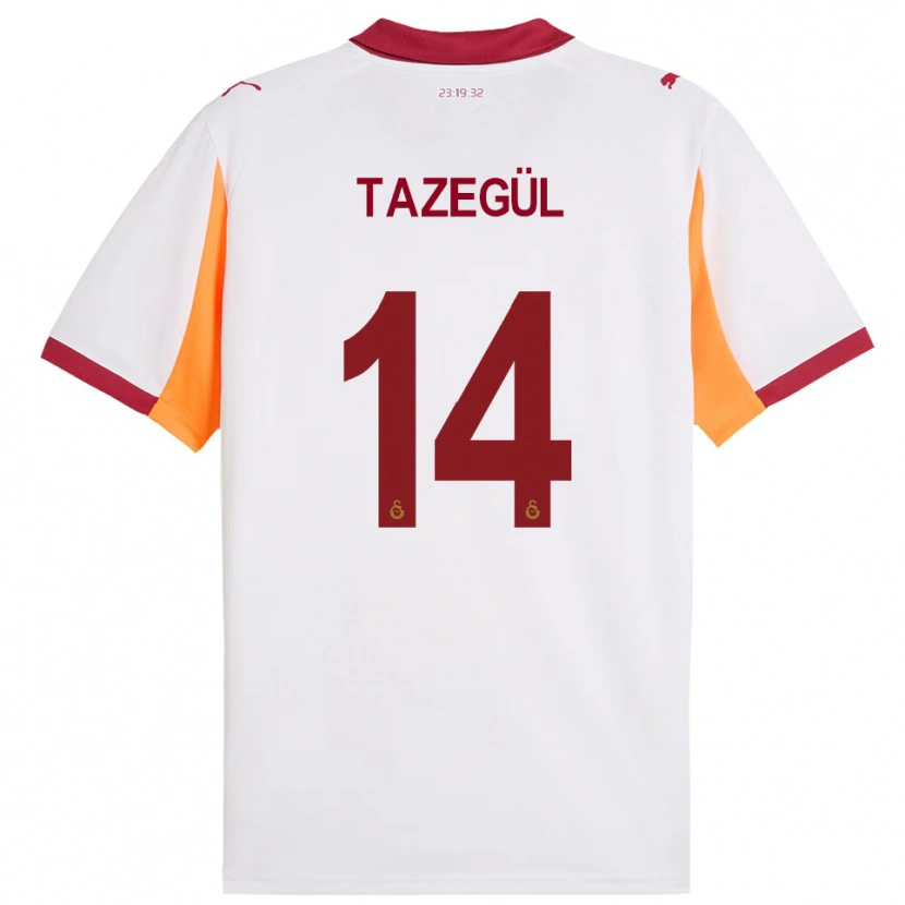 DanxenレディースOnur Tazegül#14白と赤アウェイシャツ2025/26ジャージーユニフォーム