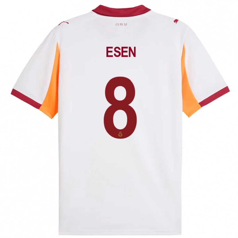 DanxenレディースEmine Ecem Esen#8白と赤アウェイシャツ2025/26ジャージーユニフォーム