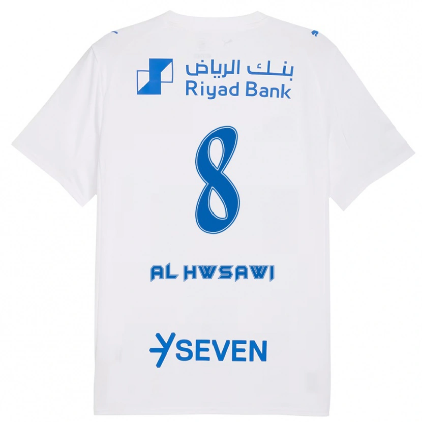 DanxenレディースAl Bandari Al-Hwsawi#8白と青アウェイシャツ2025/26ジャージーユニフォーム