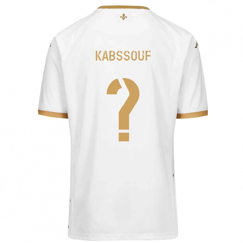 DanxenレディースSalim Kabssouf#0白 金アウェイシャツ2025/26ジャージーユニフォーム