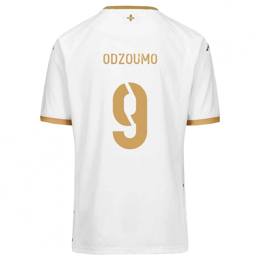 DanxenレディースCédric Odzoumo#9白 金アウェイシャツ2025/26ジャージーユニフォーム