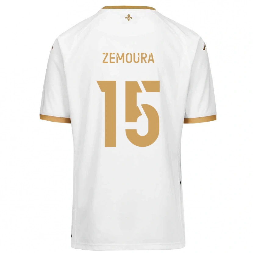 DanxenレディースYohan Zemoura#15白 金アウェイシャツ2025/26ジャージーユニフォーム