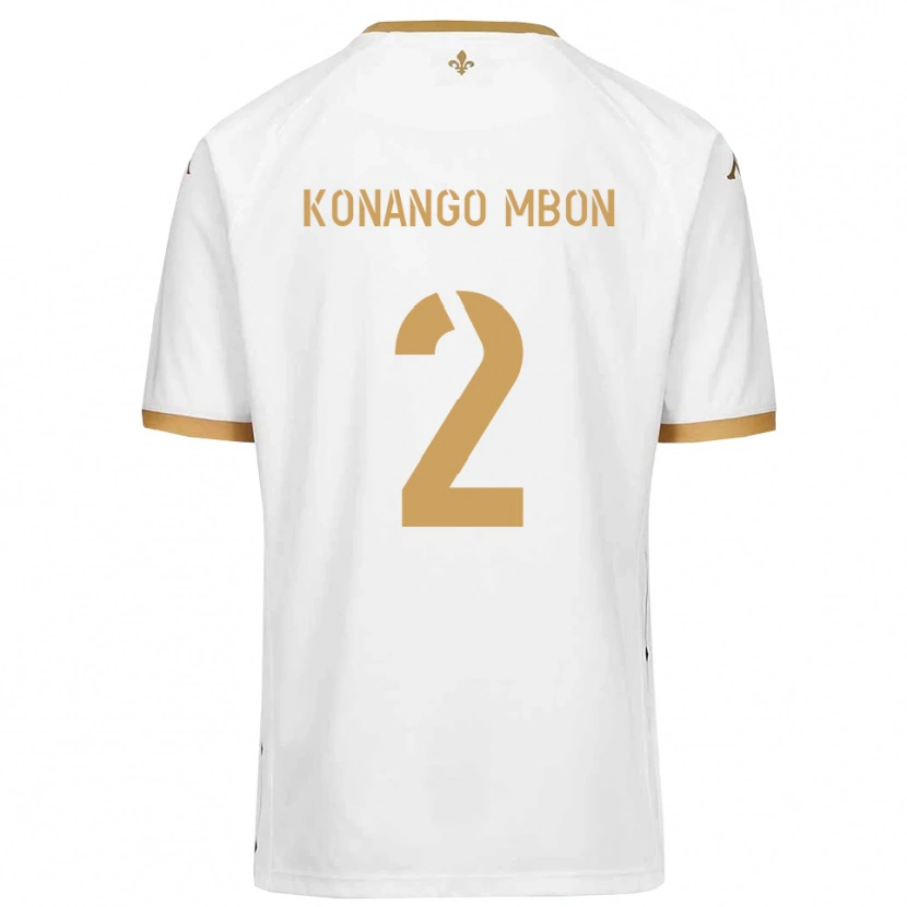 DanxenレディースJordan Konango Mbon#2白 金アウェイシャツ2025/26ジャージーユニフォーム