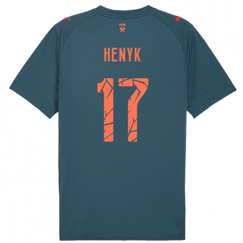 DanxenレディースOksana Henyk#17紺と赤アウェイシャツ2025/26ジャージーユニフォーム