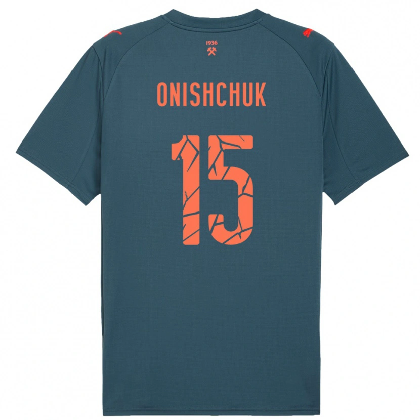 DanxenレディースYegor Onishchuk#15紺と赤アウェイシャツ2025/26ジャージーユニフォーム