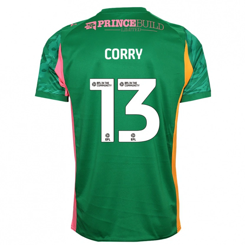 DanxenキッズNeive Corry#13グリーンピンクゴールキーパー シャツ2025/26ジャージーユニフォーム