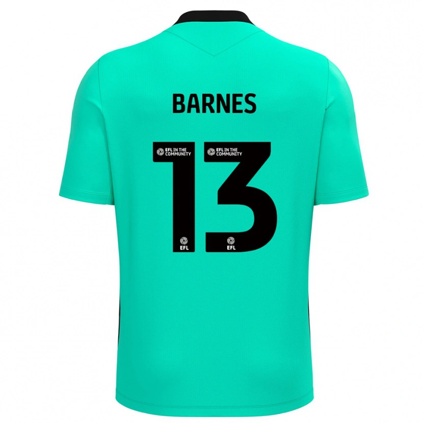 DanxenキッズCallum Barnes#13ターコイズゴールキーパー シャツ2025/26ジャージーユニフォーム