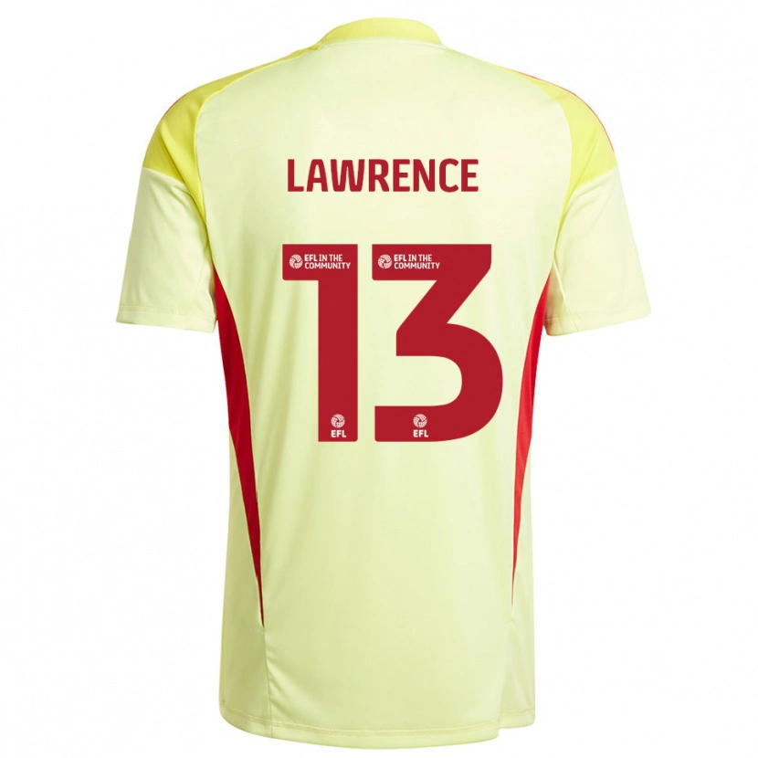 DanxenキッズCharlie Lawrence#13ペールイエローゴールキーパー シャツ2025/26ジャージーユニフォーム