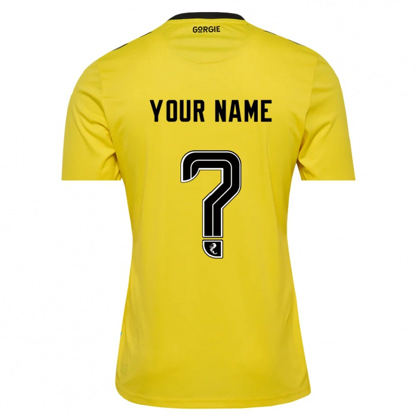 Danxenキッズハート・オブ・ミドロシアンFCイエローレッドブラックゴールキーパー シャツ2025/26ジャージーユニフォーム