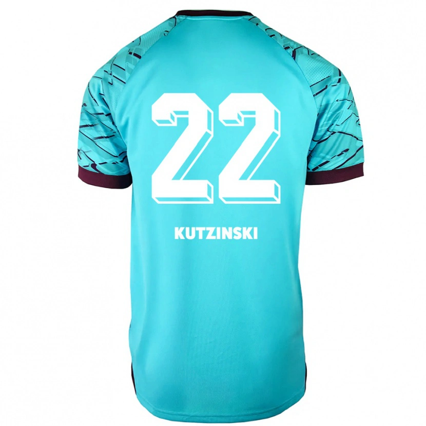 DanxenキッズKira Kutzinski#22スカイブルーパープルゴールキーパー シャツ2025/26ジャージーユニフォーム
