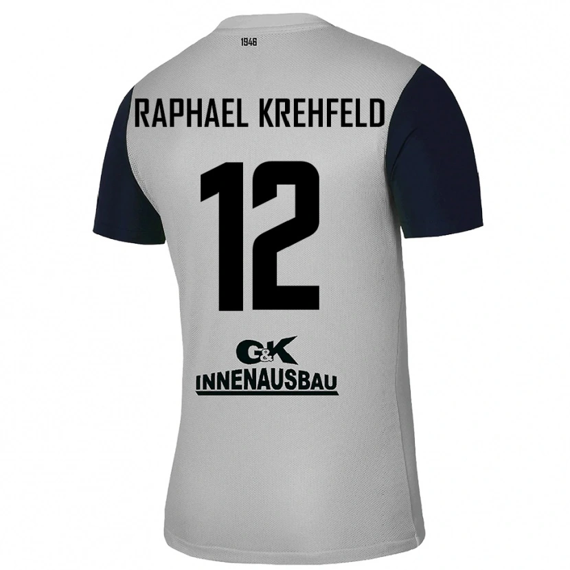 DanxenキッズLuca Raphael Krehfeld#12グレーブラックゴールキーパー シャツ2025/26ジャージーユニフォーム
