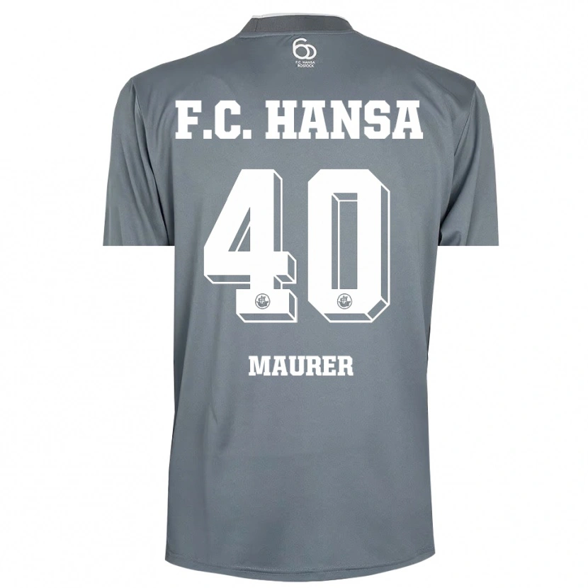 DanxenキッズErik Maurer#40ライトグレー ホワイトゴールキーパー シャツ2025/26ジャージーユニフォーム