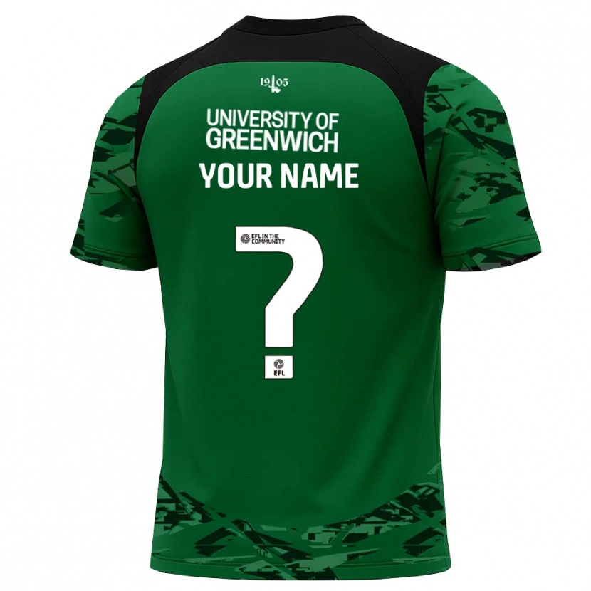 Danxenキッズチャールトン・アスレティックFCグリーン ブラックゴールキーパー シャツ2025/26ジャージーユニフォーム