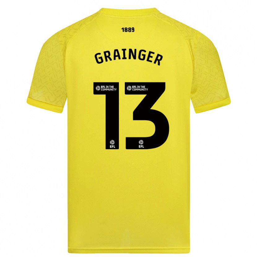 DanxenキッズBenjamin Grainger#13イエロー ブラックゴールキーパー シャツ2025/26ジャージーユニフォーム