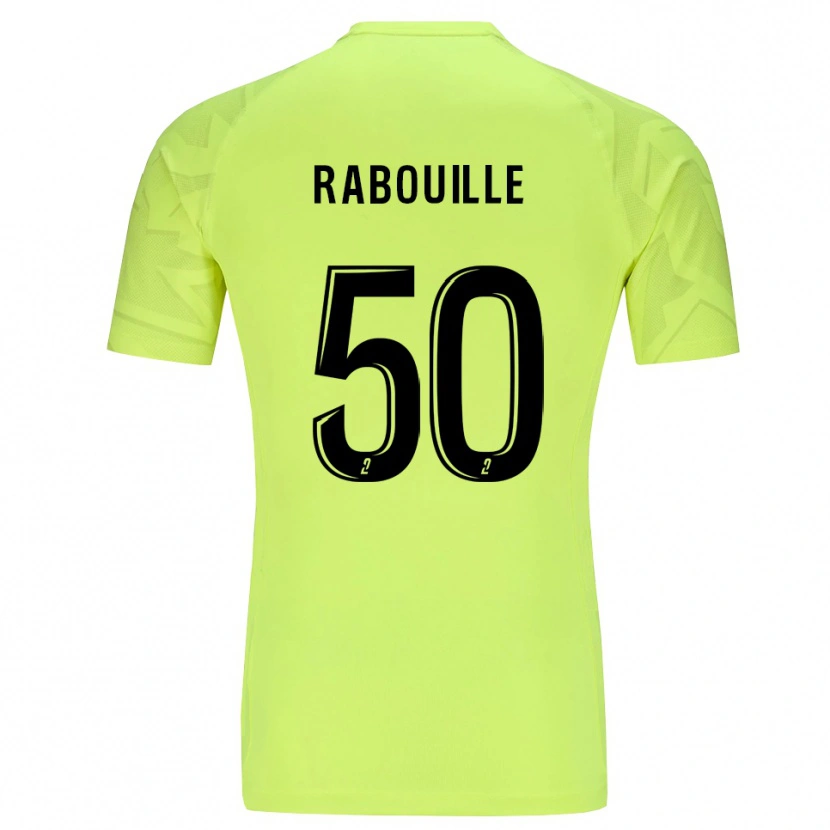DanxenキッズValentin Rabouille#50ネオングリーンゴールキーパー シャツ2025/26ジャージーユニフォーム