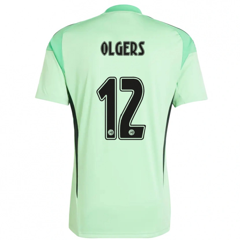 DanxenキッズGuus Olgers#12薄緑 黒ゴールキーパー シャツ2025/26ジャージーユニフォーム