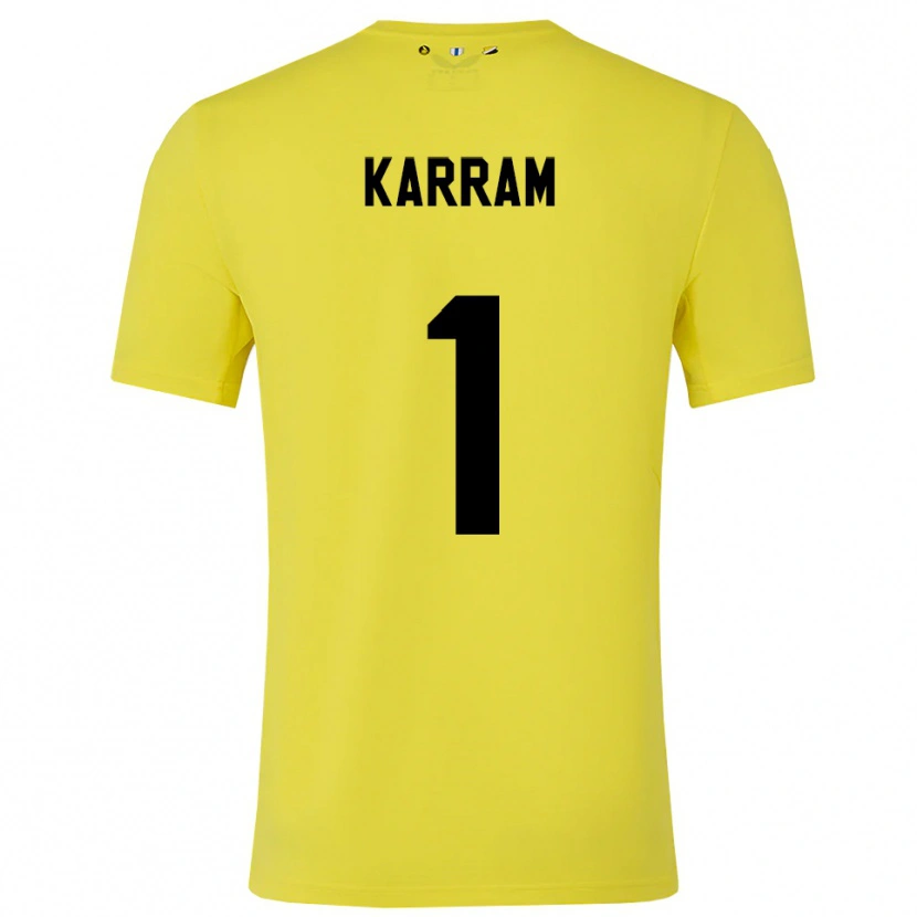DanxenキッズFaris Karram#1黄色 黒ゴールキーパー シャツ2025/26ジャージーユニフォーム