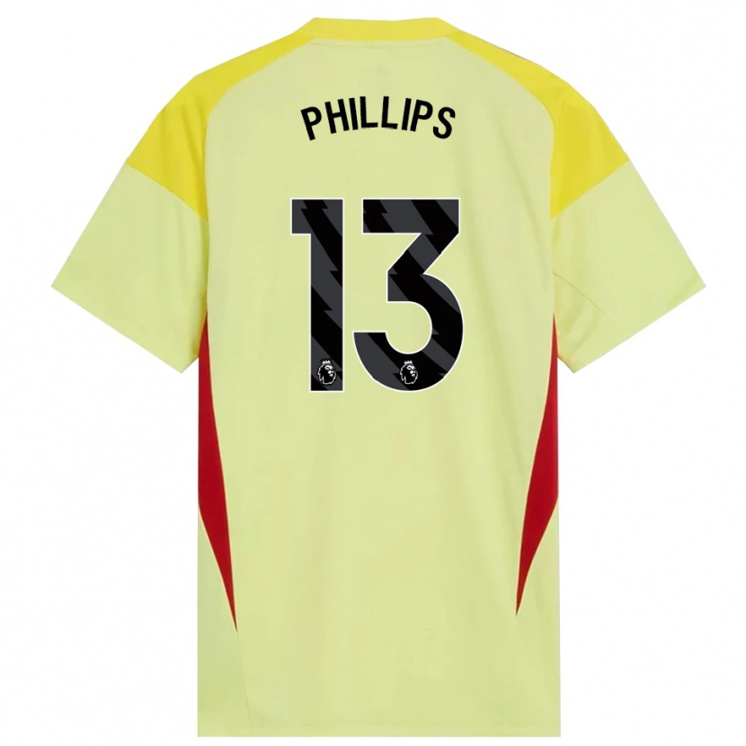 DanxenキッズCharlie Phillips#13黄色 赤 黒ゴールキーパー シャツ2025/26ジャージーユニフォーム