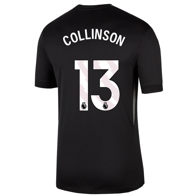 DanxenキッズIsaac Collinson#13黒 白ゴールキーパー シャツ2025/26ジャージーユニフォーム