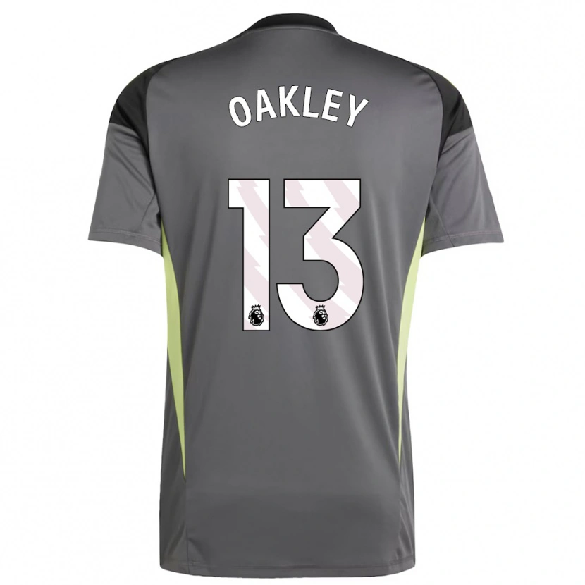 DanxenキッズRhys Oakley#13濃灰色 黒ゴールキーパー シャツ2025/26ジャージーユニフォーム