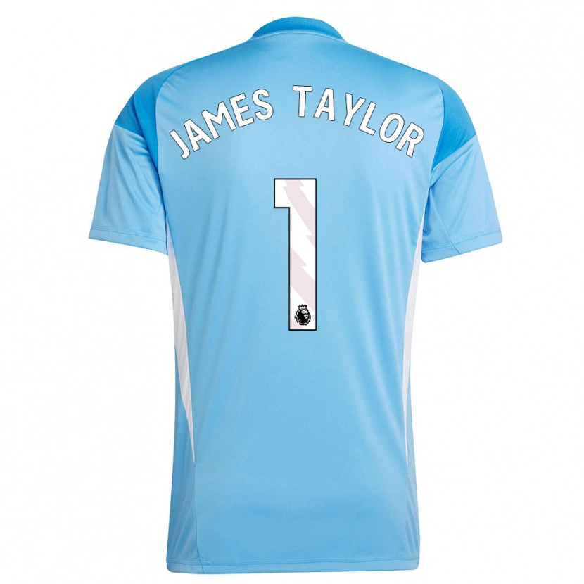 DanxenキッズJames Taylor#1青 白ゴールキーパー シャツ2025/26ジャージーユニフォーム