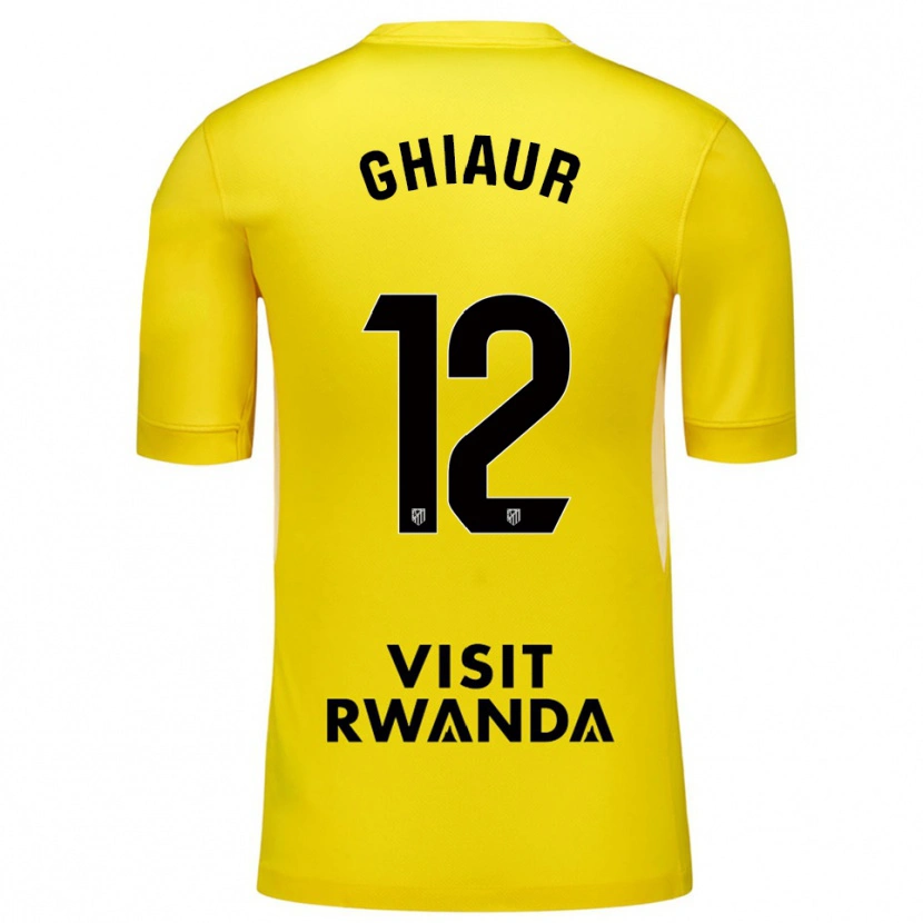 DanxenキッズOctavian Ghiaur#12イエローブラックゴールキーパー シャツ2025/26ジャージーユニフォーム