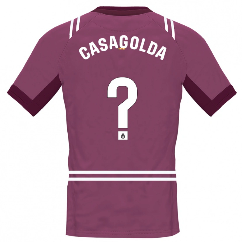 DanxenキッズPau Casagolda#0バーガンディホワイトゴールキーパー シャツ2025/26ジャージーユニフォーム