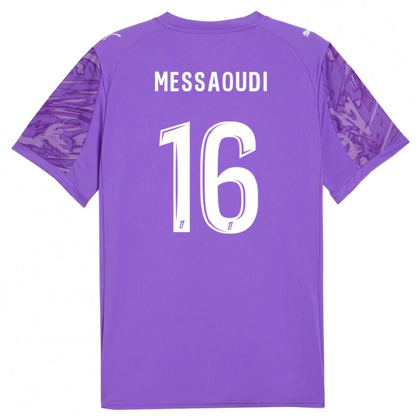 DanxenキッズFedwan Messaoudi#16ライラックホワイトゴールキーパー シャツ2025/26ジャージーユニフォーム
