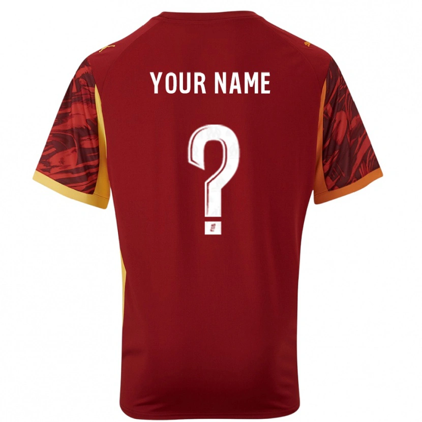 Danxenキッズオリンピック・マルセイユバーガンディブラウンゴールキーパー シャツ2025/26ジャージーユニフォーム