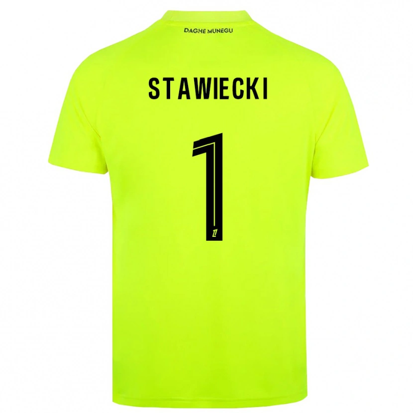 DanxenキッズJules Stawiecki#1蛍光グリーンブラックゴールキーパー シャツ2025/26ジャージーユニフォーム