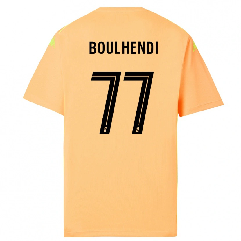 DanxenキッズTeddy Boulhendi#77ライトオレンジブラックゴールキーパー シャツ2025/26ジャージーユニフォーム
