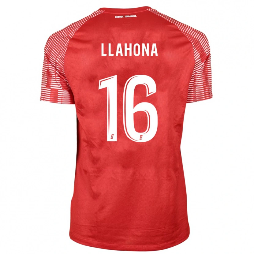 DanxenキッズYann Llahona#16レッドホワイトゴールキーパー シャツ2025/26ジャージーユニフォーム