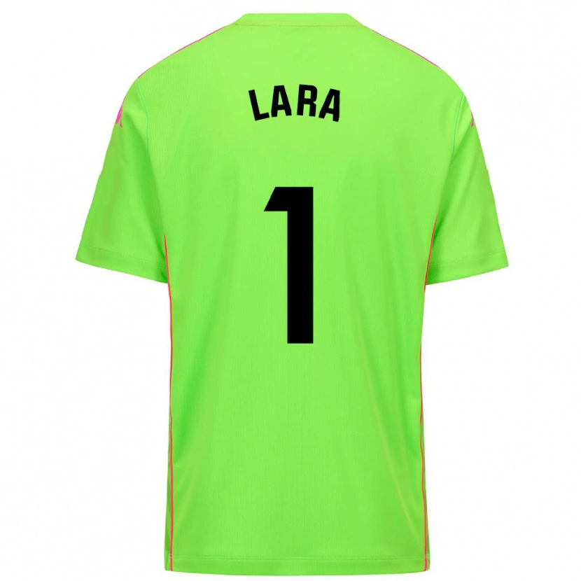 DanxenキッズLara Lara De Las Heras Coello#1ライムディープピンクゴールキーパー シャツ2025/26ジャージーユニフォーム