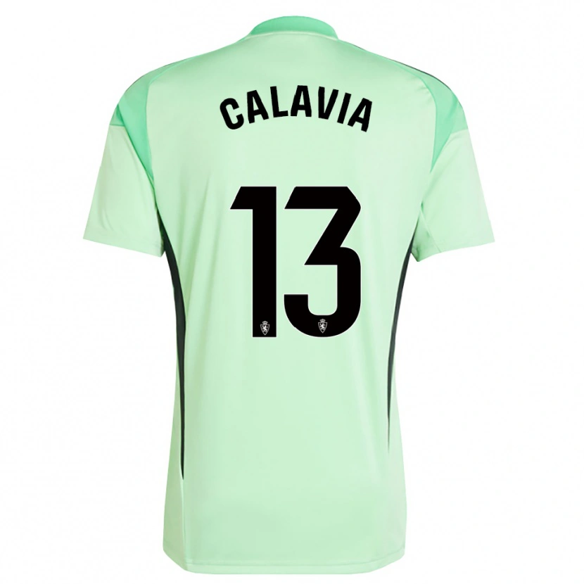 DanxenキッズCarlos Calavia#13ミディアムスプリンググリーンゴールキーパー シャツ2025/26ジャージーユニフォーム