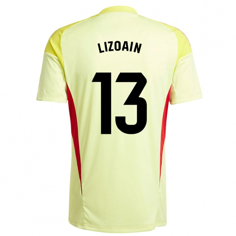 DanxenキッズRaúl Lizoain#13ライトイエローレッドゴールキーパー シャツ2025/26ジャージーユニフォーム